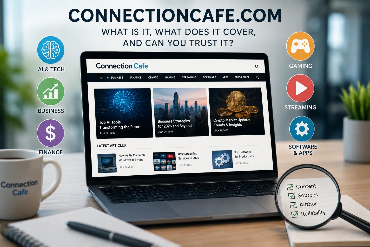 ConnectionCafe.com content and trust checklist